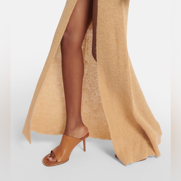 [sold] Jacquemus Beige La Robe Dao Mohair Blend Maxi Dress sz 34 - Picture 9 of 13